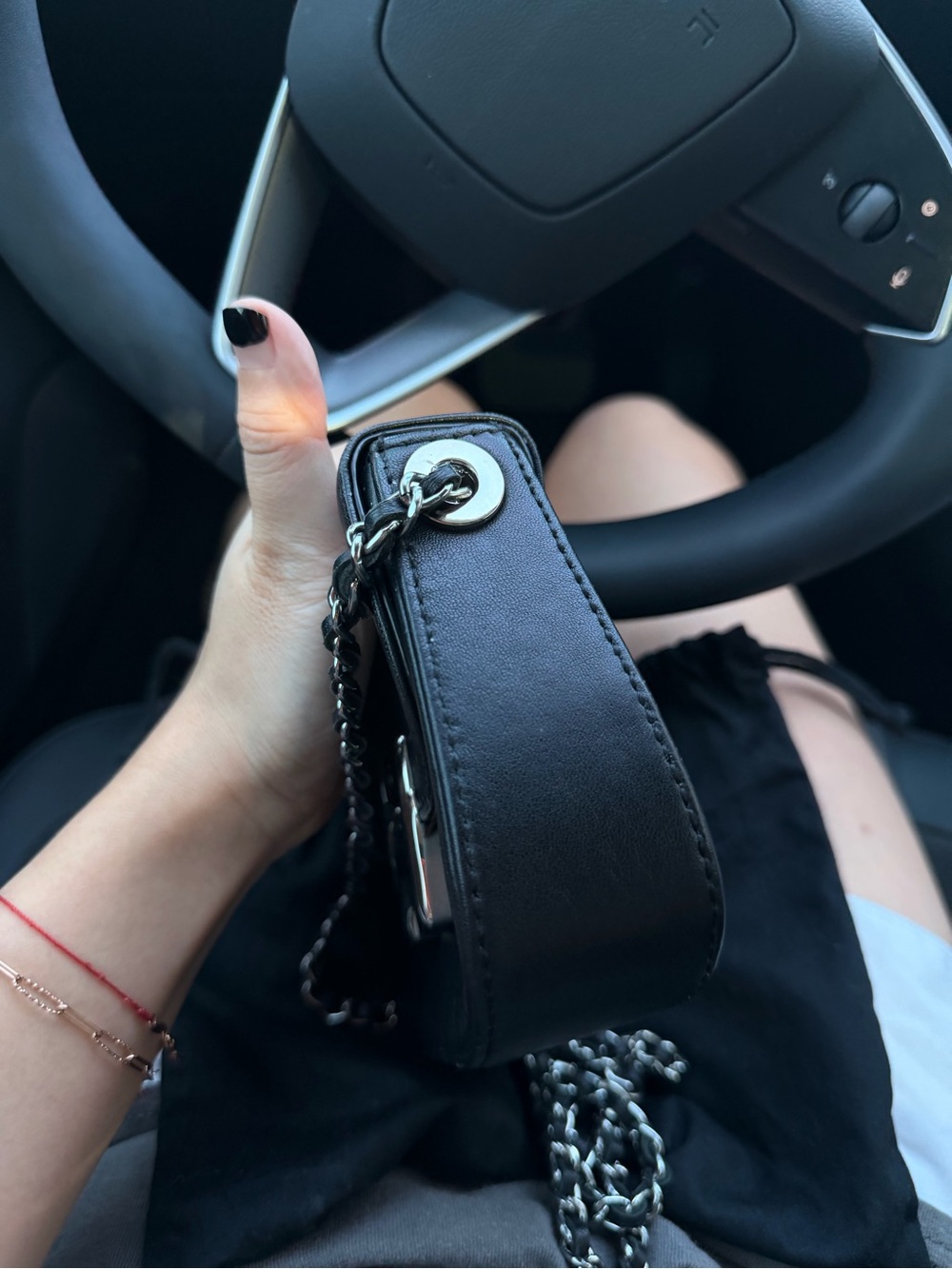 AGATHA Paris Black Mini Scottie Dog Chain Crossbody Bag - Picture 7 of 7